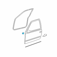 OEM 2005 Cadillac Escalade Seal-Front Side Door Opening Frame Filler Panel Diagram - 15189745