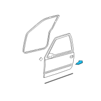 OEM GMC Sierra 1500 HD Seal Asm-Side Door Opening Frame Rear Lower Reinforcement Diagram - 10379007