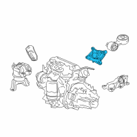 OEM 2008 Honda Civic Bracket, Torque Rod (Lower) Diagram - 50690-SNA-A00