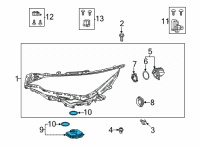 OEM Lexus NX250 COMPUTER SUB-ASSY, H Diagram - 81016-78270