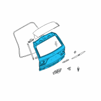 OEM BMW X3 Trunk Lid Diagram - 41-00-3-452-197