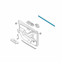 OEM 2010 Hyundai Elantra Weatherstrip-Front Door Belt Inside LH Diagram - 82231-2H000