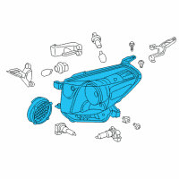 OEM 2013 Scion iQ Composite Headlamp Diagram - 81130-74090