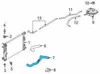 OEM 2021 Nissan Sentra Hose-Radiator, Upper Diagram - 21501-6LB0A