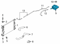 OEM Nissan Sentra Tank Assy-Radiator Reservoir Diagram - 21710-6LB0A