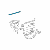 OEM 2007 Buick LaCrosse Sealing Strip Asm-Rear Side Door Window Inner Diagram - 15281038