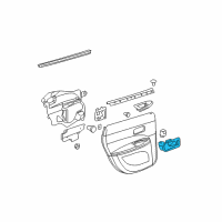 OEM 2009 Buick LaCrosse Handle Asm-Rear Side Door Inside (LH) *Cocoa Diagram - 15905274