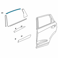 OEM 2020 Acura RDX Molding Assembly, Rear Diagram - 72925-TJB-A01