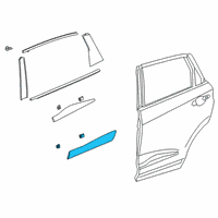 OEM Acura RDX Garnish Assembly Left, Rear Dr Diagram - 75333-TJB-A01