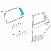 OEM 2019 Acura RDX Garnish Assembly, Rear Diagram - 72721-TJB-A01