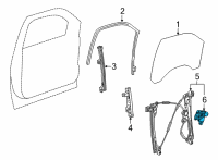 OEM 2022 Cadillac Escalade ESV Window Motor Diagram - 84472580