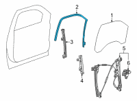 OEM 2022 GMC Yukon XL Run Weatherstrip Diagram - 84873835