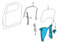 OEM 2021 GMC Yukon XL Window Regulator Diagram - 85128346