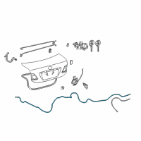 OEM Toyota Corolla Release Cable Diagram - 64607-02440