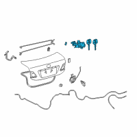 OEM Toyota Corolla Cylinder & Keys Diagram - 69055-02260