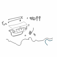 OEM 2017 Toyota Corolla Lock Cable Diagram - 64607-02430