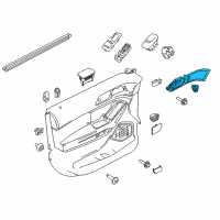 OEM Ford Police Interceptor Utility Handle, Inside Diagram - EB5Z-7822601-AE