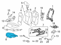 OEM 2022 Toyota Venza Seat Cushion Pad Diagram - 71511-48440