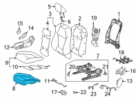 OEM Toyota Venza Seat Cushion Pad Diagram - 71511-48440