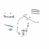 OEM Scion xB Wiper Arm Diagram - 85221-52160