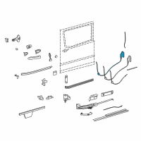 OEM Dodge Sprinter 2500 Door Lock-Side Cargo Door Diagram - 68010224AA