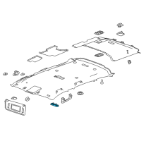 OEM GMC Dome Lamp Assembly Diagram - 22880944