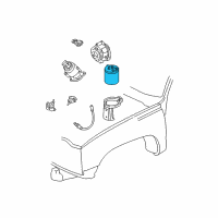 OEM GMC R1500 Suburban Canister Asm-Fuel Vapor Diagram - 17087115