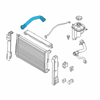 OEM 2017 BMW X5 Radiator Thermostat Line Hose Diagram - 17-12-7-644-095