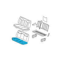 OEM 2009 GMC Savana 3500 Pad, Rear Seat Cushion Diagram - 19127774