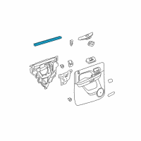 OEM 2010 Chevrolet Avalanche Sealing Strip Asm-Rear Side Door Window Inner Diagram - 22832143