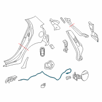 OEM Toyota Release Cable Diagram - 77035-52311