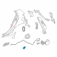 OEM 2013 Toyota Prius V Fuel Door Spring Diagram - 77366-52011