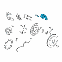 OEM 2015 Ford Explorer Caliper Diagram - EG1Z-2553-A