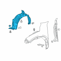 OEM Honda HR-V Fender Assembly Right, Front Diagram - 74100-T7W-A00