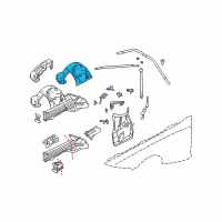 OEM 2007 BMW Z4 Front Left Wheelhouse Diagram - 41-11-7-171-463