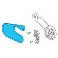 OEM Chrysler Sebring Belt-ALTERNATOR And A/C Compress Diagram - 4892562AA