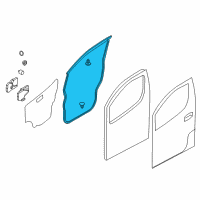 OEM 2013 Nissan NV200 Weatherstrip-Front Door, RH Diagram - 80830-3LM0A