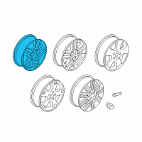 OEM 2006 Ford Freestar Wheel, Alloy Diagram - 6F2Z-1007-D