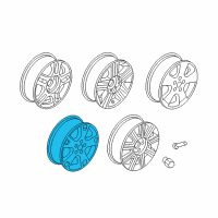 OEM 2004 Mercury Monterey Wheel, Alloy Diagram - 3F2Z-1007-LA