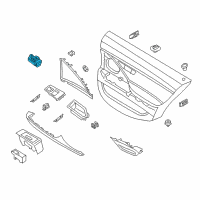 OEM 2012 BMW 750Li Window Switch Rear Diagram - 61-31-9-352-183