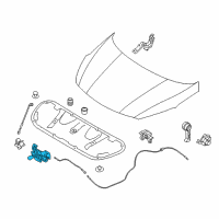 OEM Kia Forte5 Hood Latch Assembly Diagram - 81130A7010