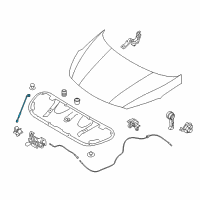 OEM 2015 Kia Forte Koup Rod Assembly-Hood Stay Diagram - 81170A7000