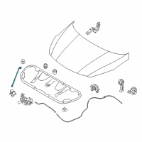 OEM 2014 Kia Forte Rod Assembly-Hood Stay Diagram - 81170A7000