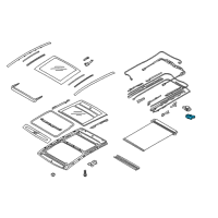 OEM 2020 Hyundai Elantra GT Motor Assembly-PANORAMAROOF(Roller) Diagram - 81671-G3000