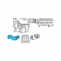 OEM 2005 Dodge Ram 3500 Ambient Air Duct Diagram - 53032670AB