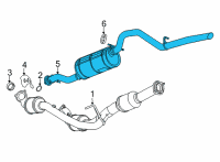 OEM 2020 GMC Sierra 2500 HD Muffler & Pipe Diagram - 84021294