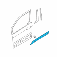 OEM 2017 Ford Transit Connect Body Side Molding Diagram - DT1Z-6120878-AB