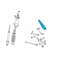 OEM 2009 Lexus IS F Rear Suspension Control Arm Assembly, No.2, Left Diagram - 48740-30110