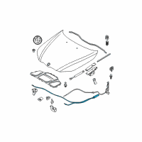OEM BMW 535i Instrument Cluster Bowden Cable Diagram - 51-23-7-184-454