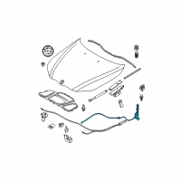 OEM BMW Rear Bowden Cable Diagram - 51-23-7-008-760